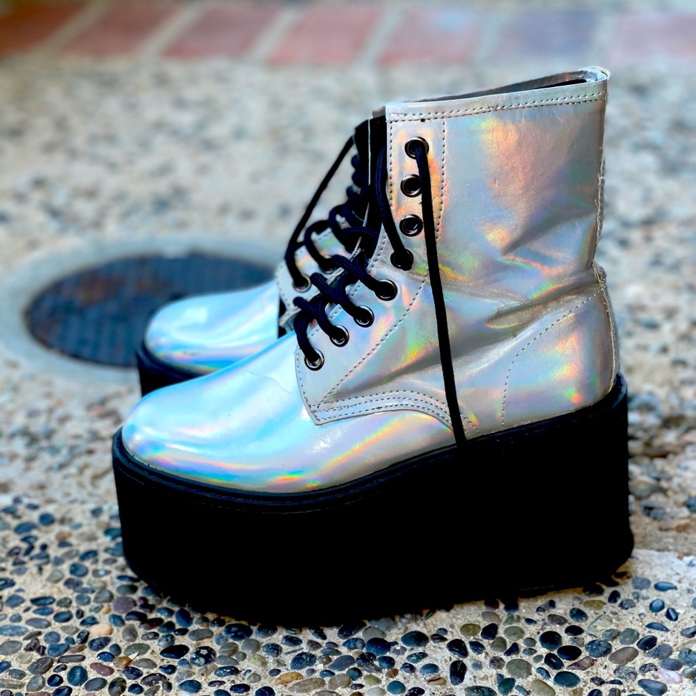 chrome platform shoes